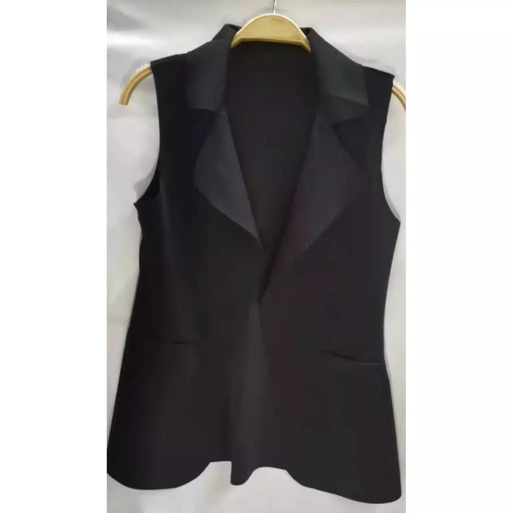 Max Colete Feminino Longo De Neoprene Moda Com Bolso Falso!