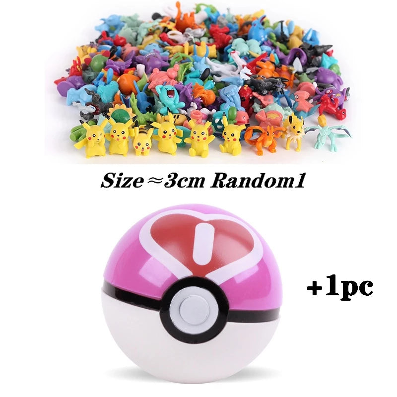 7 cm multicolorido pokémon bola pokémon de alta qualidade brinquedo figura 2-3 cm para crianças presente de aniversário