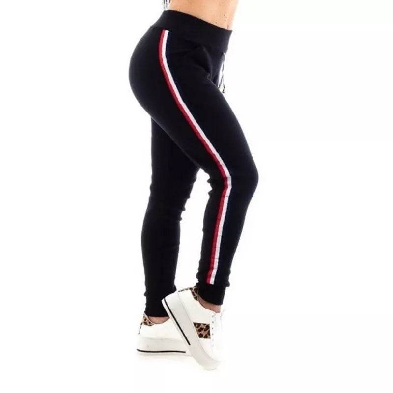 calça feminina ribana com bolso moletin jogger skiny do P ao GG