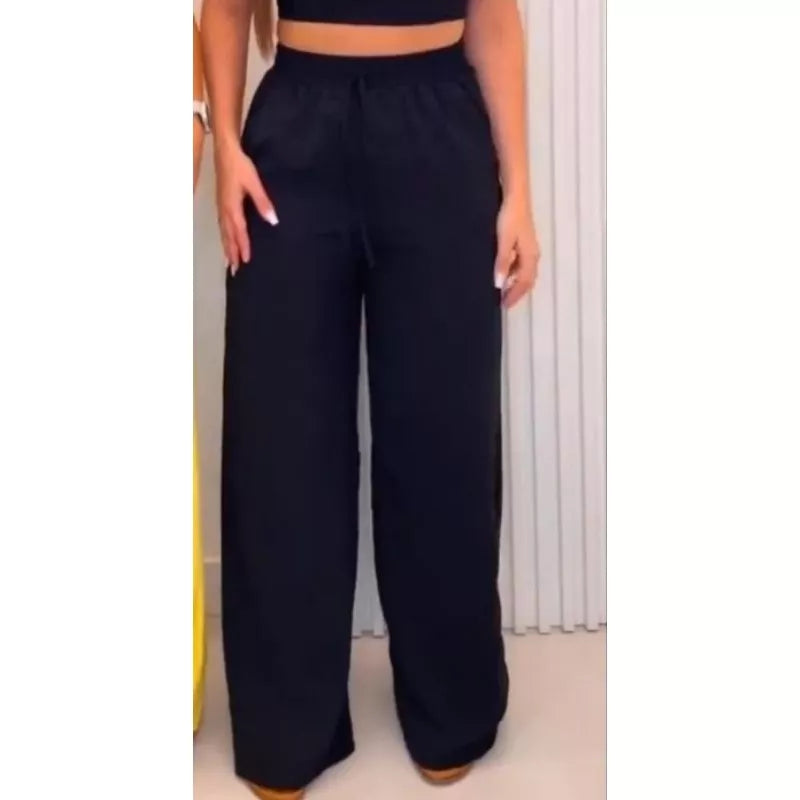 Calça Pantalona Elástico Modinha