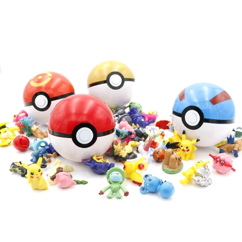 7 cm multicolorido pokémon bola pokémon de alta qualidade brinquedo figura 2-3 cm para crianças presente de aniversário