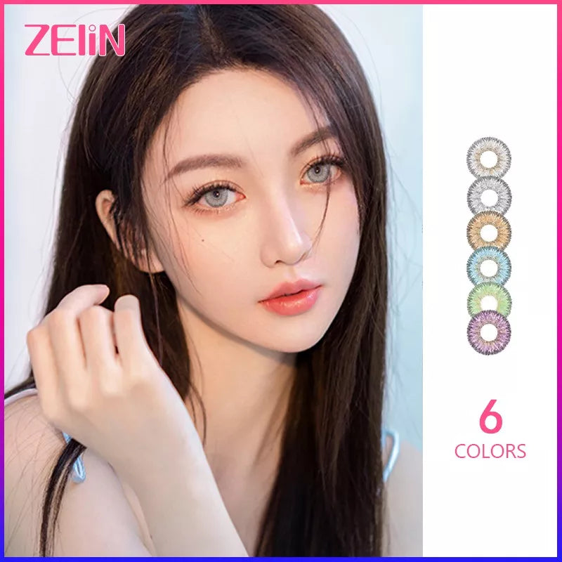 ZELIN Lente de Contato Colorida Aparência Natural Uso Anual Para Maquiagem Dos Olhos