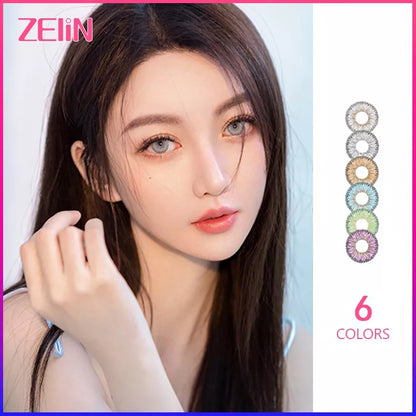 ZELIN Lente de Contato Colorida Aparência Natural Uso Anual Para Maquiagem Dos Olhos