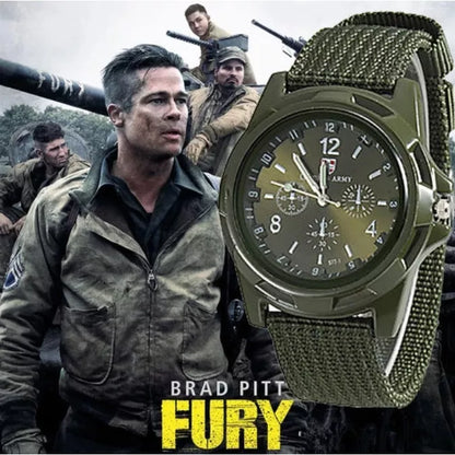 Relógio De Homens Do Exército De Nylon Tecido Canvas Strap Militar Relógios De Quartzo Masculinos Casual Fresco Esporte Round Dial Dos Wristw