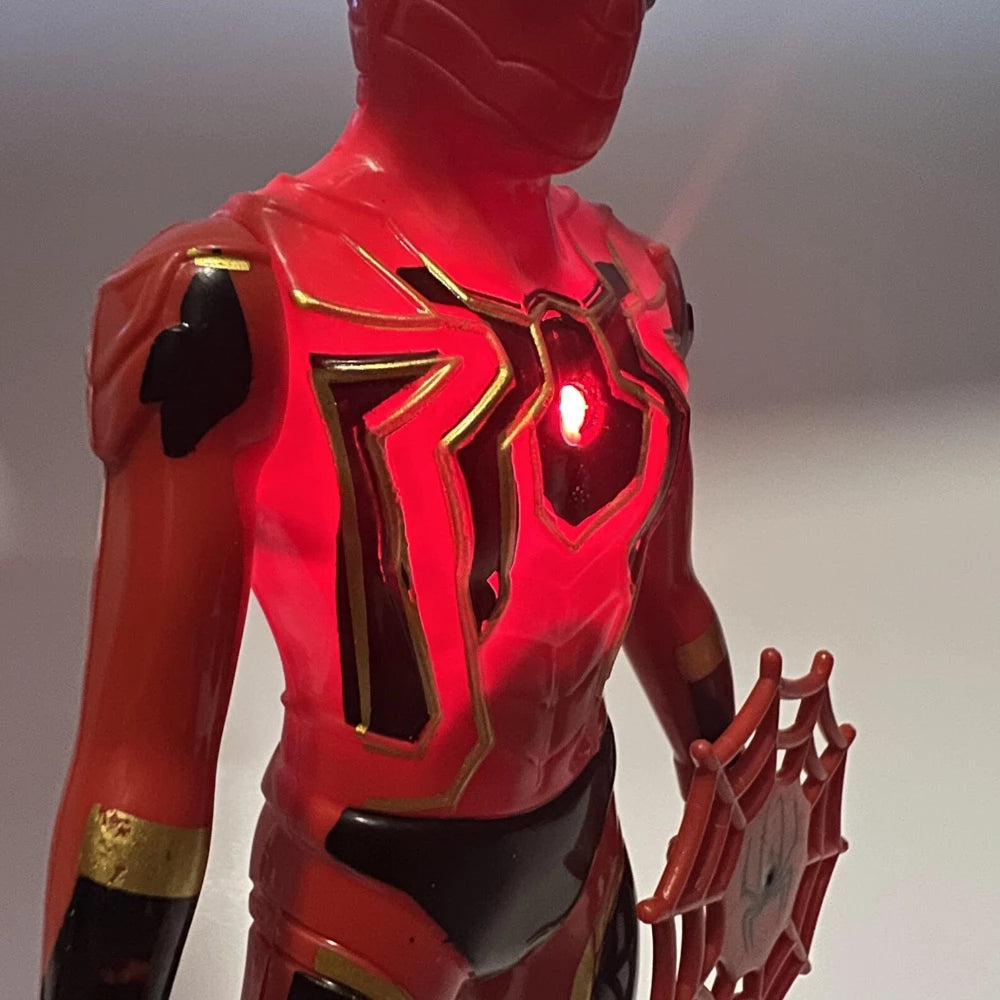Figura De Ação Marvel Heroes Light 17CM Vingadores-Homem Aranha , E Capitão América