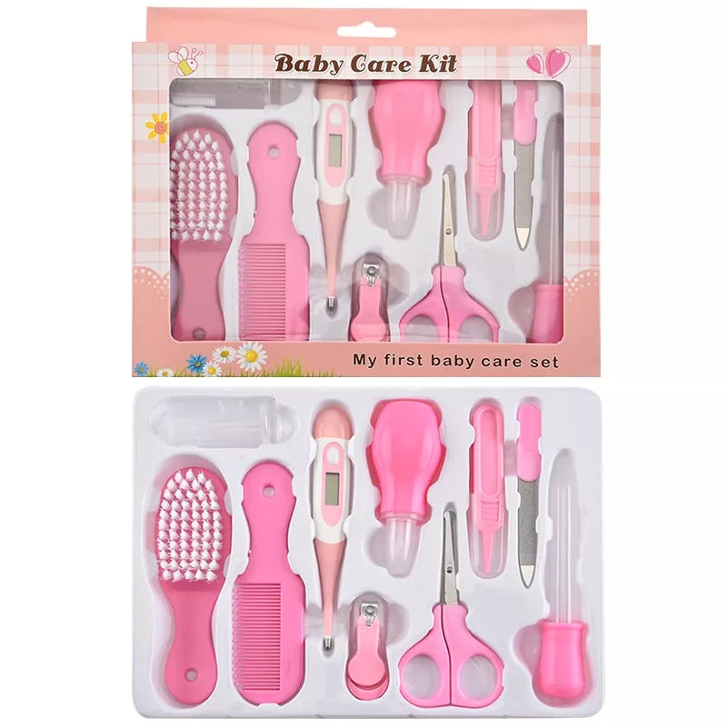 6/10 Pcs/Conjunto Recém Nascido Kit De Cuidados Com A Saúde Do Bebê Acessórios Cortador De Unha Escova De Tesoura