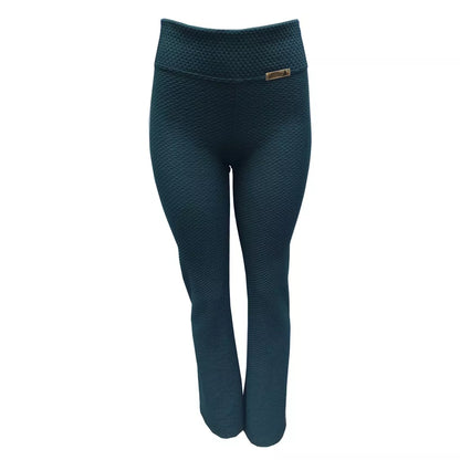 Calça Feminina Flare Bailarina Colmeia Casual