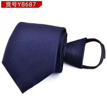 8CM Men's Zipper Tie Gravata Administrative Business Dress Groom Wedding Tie Gravatas Vestido de noite Festa Reunião Tie