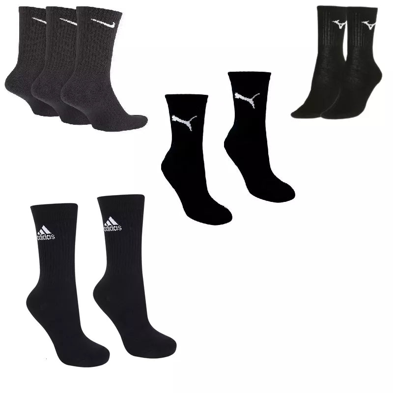 Kit 3 Pares Meias Esportivas Cano Médio Multimarcas
