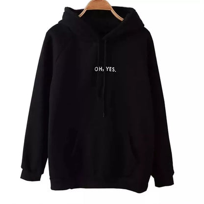 Moletom Oh Yes Canguru Capuz E Bolsos Flanelado Promoção Inverno