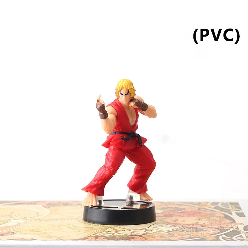 Anime Game Street Fighter Modelo Figuras De Ação Brinquedos Boneca Do Carro PVC Sobre 10 Cm Ken Masters Hoshi Ryu Action Figure Presente De Aniversário