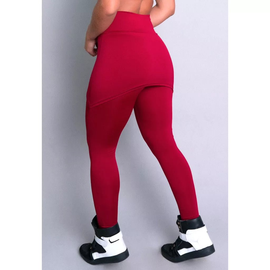 Calça Legging Suplex Saia Tapa Bumbum Estampada Cintura Alta Fitness