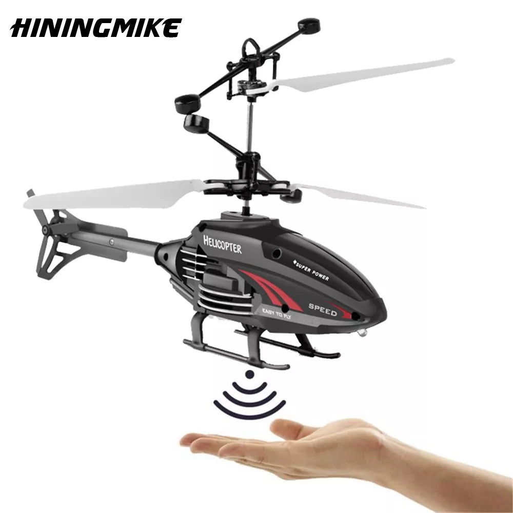 Helicóptero de Brinquedo de Controle Remoto Mini Zangão Recarregável Infravermelho De Indução