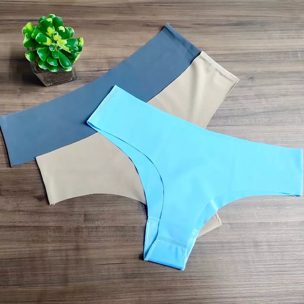 Kit 5 Calcinhas Corte a Laser Tanga sem Costura Fio Atacado