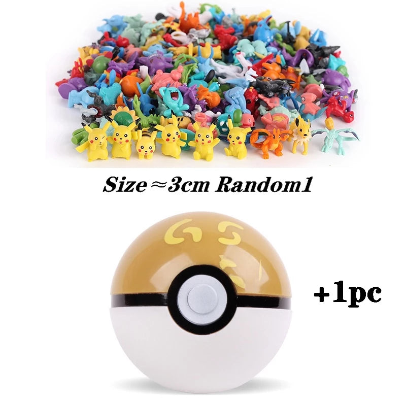 7 cm multicolorido pokémon bola pokémon de alta qualidade brinquedo figura 2-3 cm para crianças presente de aniversário