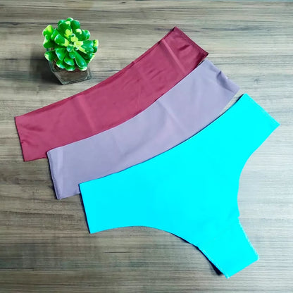 Kit 5 Calcinhas Corte a Laser Tanga sem Costura Fio Atacado