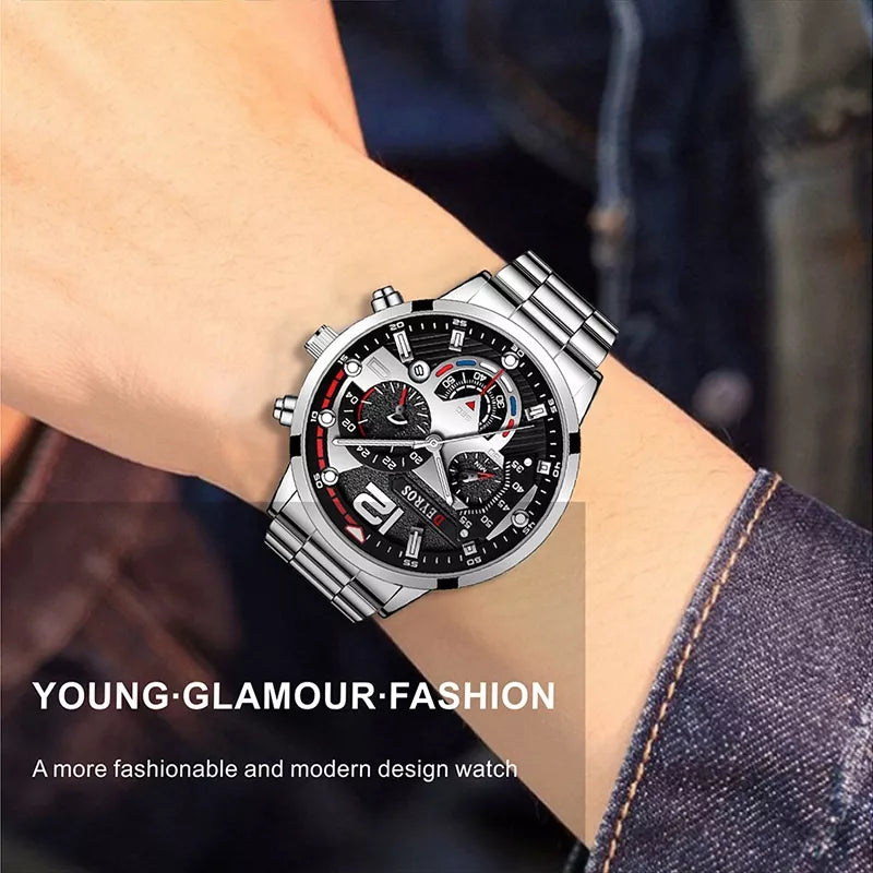 DEYROS 1531 Relógio Masculino Quartz À Prova D 'Água