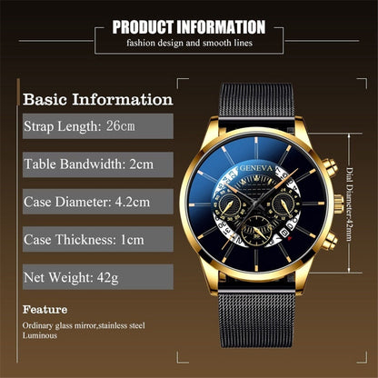Relógio De Quartzo De Genebra Moda Masculina De Aço Inoxidável & Couro Banda De Nylon Watches 【 Without Box 】