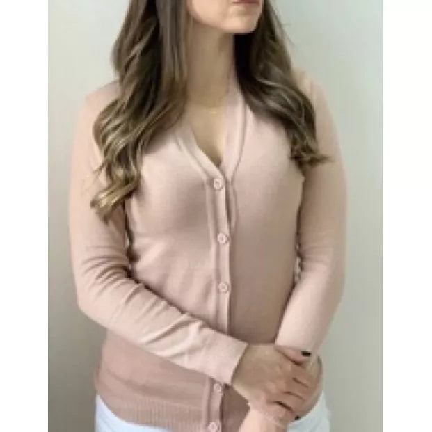 Casaco De Frio Cardigan Básico De Elastano Tricot Botões Casaquinho Inverno