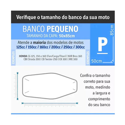 Capa Banco Emborrachada Titan Fan Bros Ybr Fazer Tornado Twister Lander Todas