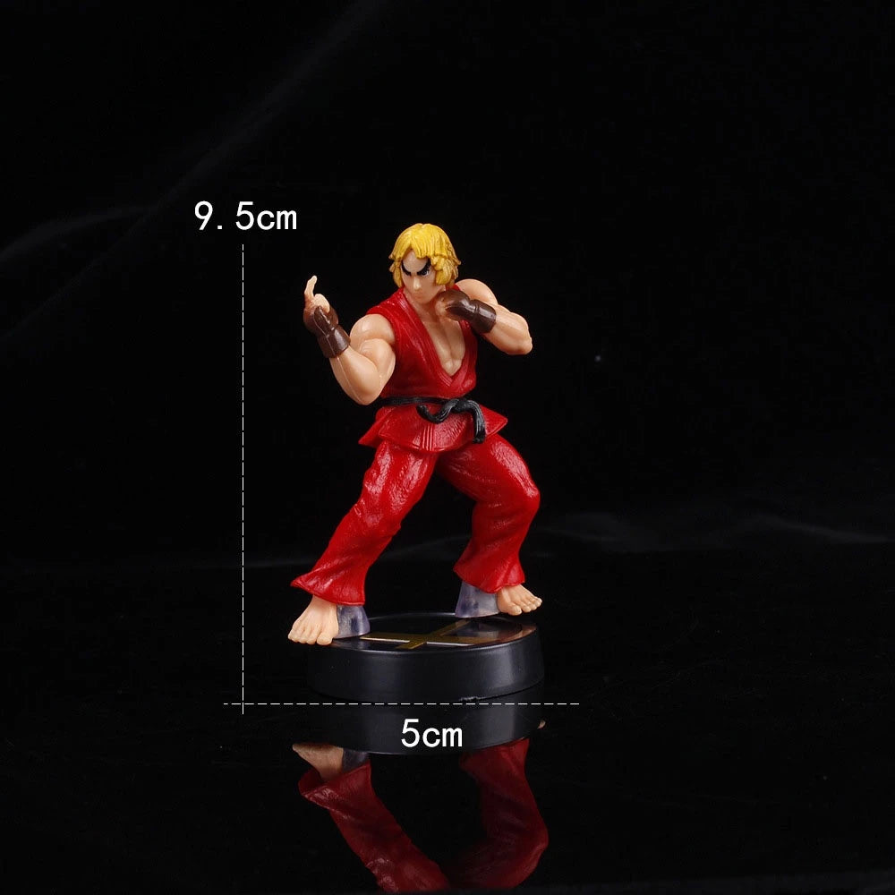 Anime Game Street Fighter Modelo Figuras De Ação Brinquedos Boneca Do Carro PVC Sobre 10 Cm Ken Masters Hoshi Ryu Action Figure Presente De Aniversário