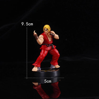 Anime Game Street Fighter Modelo Figuras De Ação Brinquedos Boneca Do Carro PVC Sobre 10 Cm Ken Masters Hoshi Ryu Action Figure Presente De Aniversário