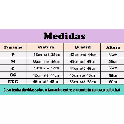 Saia Social Evangélica com Fivela Moda Secretária Feminina P M G GG EXG