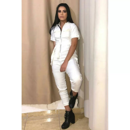 Macacão Feminino Blogueirinha Militar Jogger Promoção