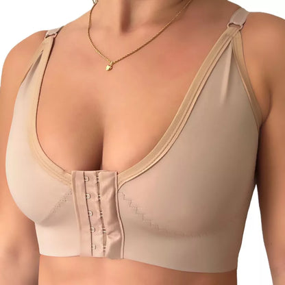 Cinta Mama Sutiã Pós Cirúrgico Mamoplastia Reforçado Sustentação Pós Operatório Silicone Com Fecho Frontal