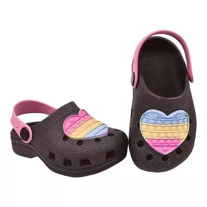 Sandalia Chinelo Babuche Infantil Menina Original Leve e Macio Coração