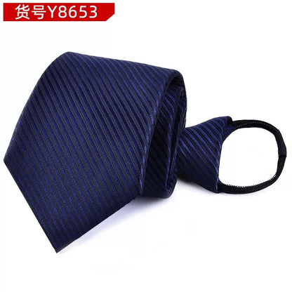 8CM Men's Zipper Tie Gravata Administrative Business Dress Groom Wedding Tie Gravatas Vestido de noite Festa Reunião Tie