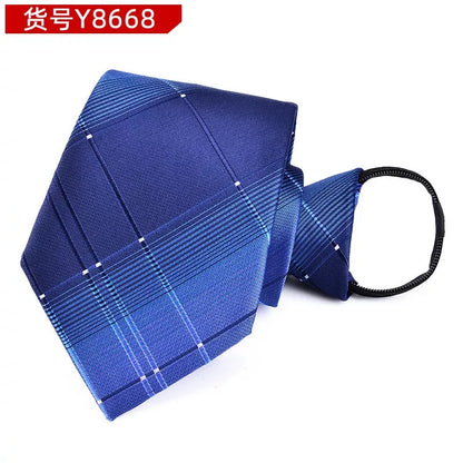 8CM Men's Zipper Tie Gravata Administrative Business Dress Groom Wedding Tie Gravatas Vestido de noite Festa Reunião Tie
