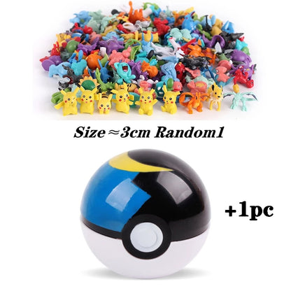 7 cm multicolorido pokémon bola pokémon de alta qualidade brinquedo figura 2-3 cm para crianças presente de aniversário