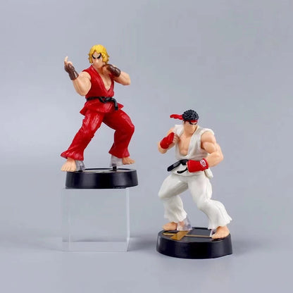 Anime Game Street Fighter Modelo Figuras De Ação Brinquedos Boneca Do Carro PVC Sobre 10 Cm Ken Masters Hoshi Ryu Action Figure Presente De Aniversário