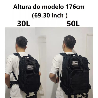 30L/50L 1000d Camo Saco Dos Homens Mochila Saco Fora Saco De Acampamento À Prova D 'Água Caça Mochila