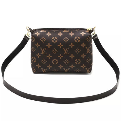 Kit Bolsa Feminina Transversal Pequena Necessarie Com Carteira Lv