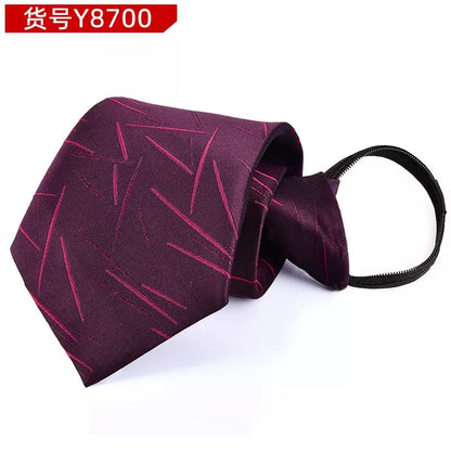 8CM Men's Zipper Tie Gravata Administrative Business Dress Groom Wedding Tie Gravatas Vestido de noite Festa Reunião Tie
