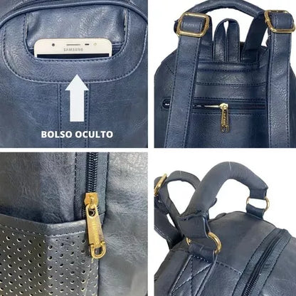 Mochila Bolsa Feminina GRANDE Escolar Trabalho Viagem Couro Sintéticos