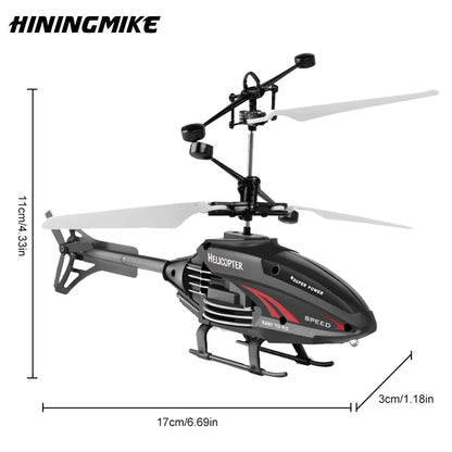 Helicóptero de Brinquedo de Controle Remoto Mini Zangão Recarregável Infravermelho De Indução