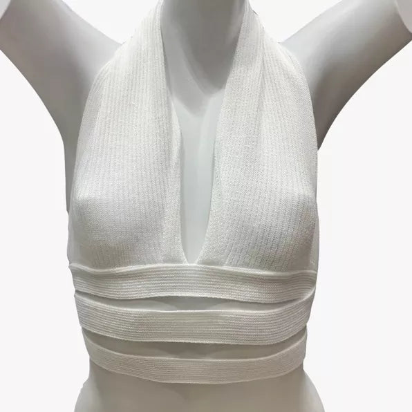 Blusa Top Cropped Faixa De Treino Sexy Tricô Multiformes Tomara Que Caia Verão 2023 Best