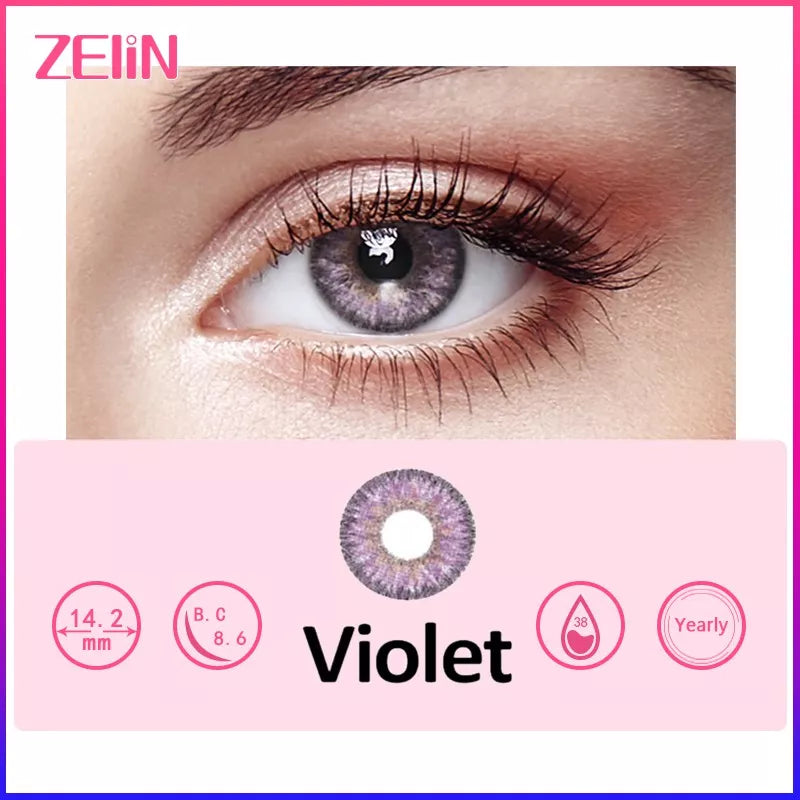 ZELIN Lente de Contato Colorida Aparência Natural Uso Anual Para Maquiagem Dos Olhos