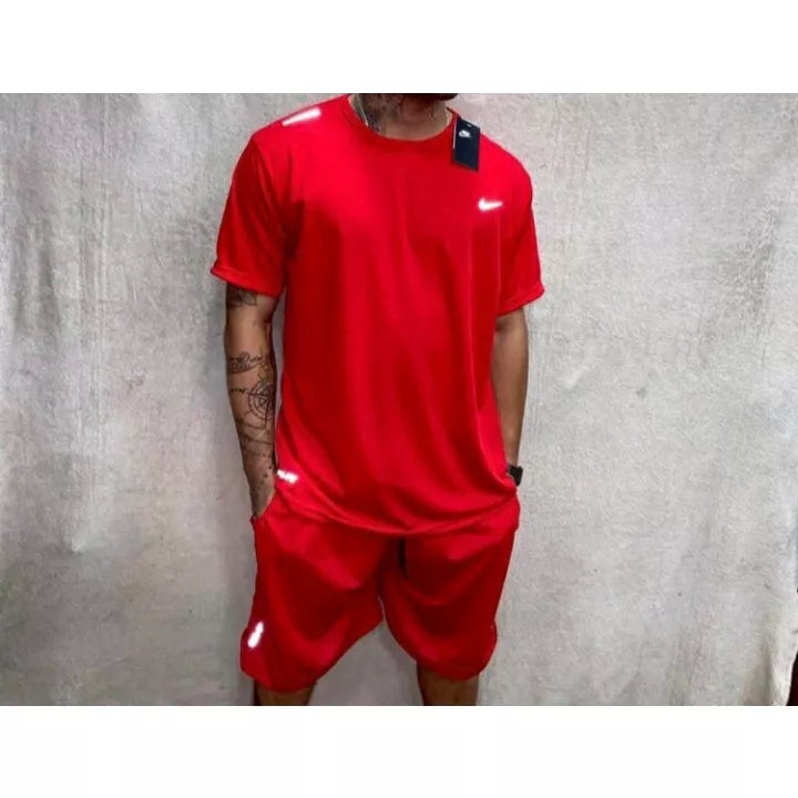 Conjunto Colorido Refletivo Camiseta e Bermuda - Chimpa - Verão