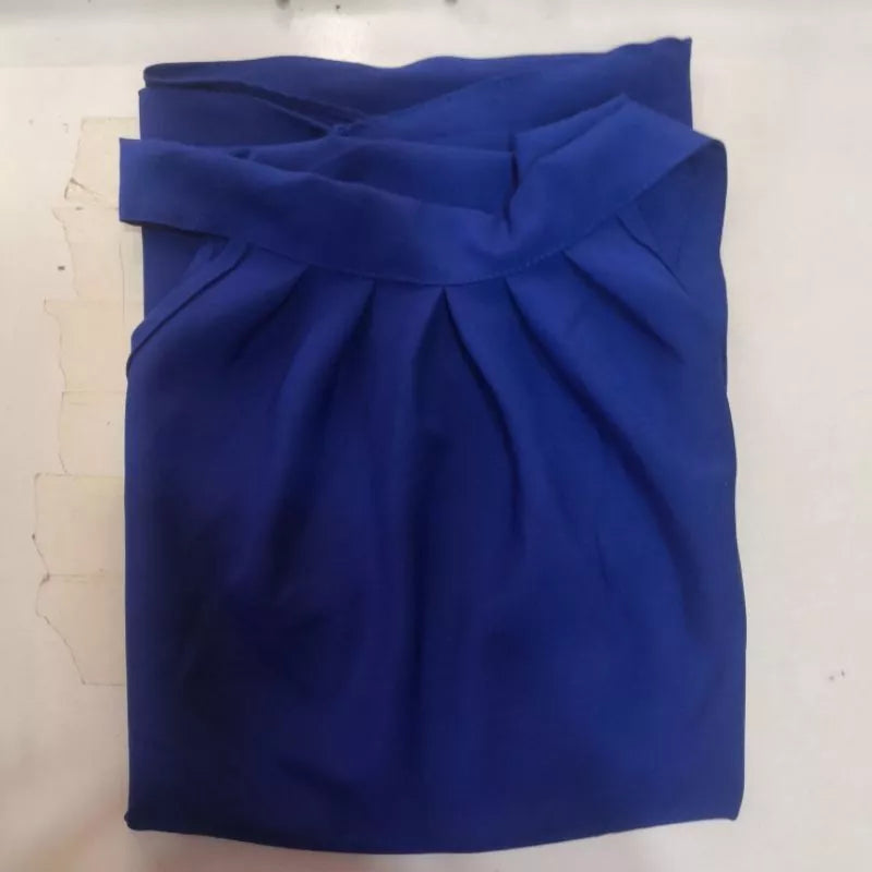 Blusa Feminina Gola Alta Laço Pescoço Crepe Moda Evangelica