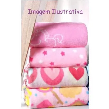 Manta de bebê Cobertor do Bebe Mantinha Microfibra estampada para Kit maternidade do Recém Nascido Manta de microfibra quentinha