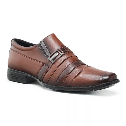 Kit Sapato Masculino Social Elegante Confortável com Relógio Carteira e Cinto