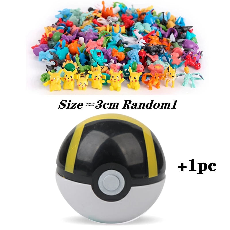 7 cm multicolorido pokémon bola pokémon de alta qualidade brinquedo figura 2-3 cm para crianças presente de aniversário