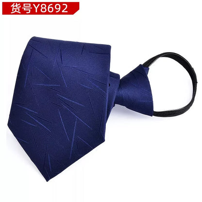 8CM Men's Zipper Tie Gravata Administrative Business Dress Groom Wedding Tie Gravatas Vestido de noite Festa Reunião Tie