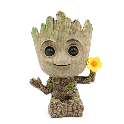 Baby Groot Vaso De Flores Plantador Suculenta Ninho Guardians Of The Galaxy Figura Brinquedo