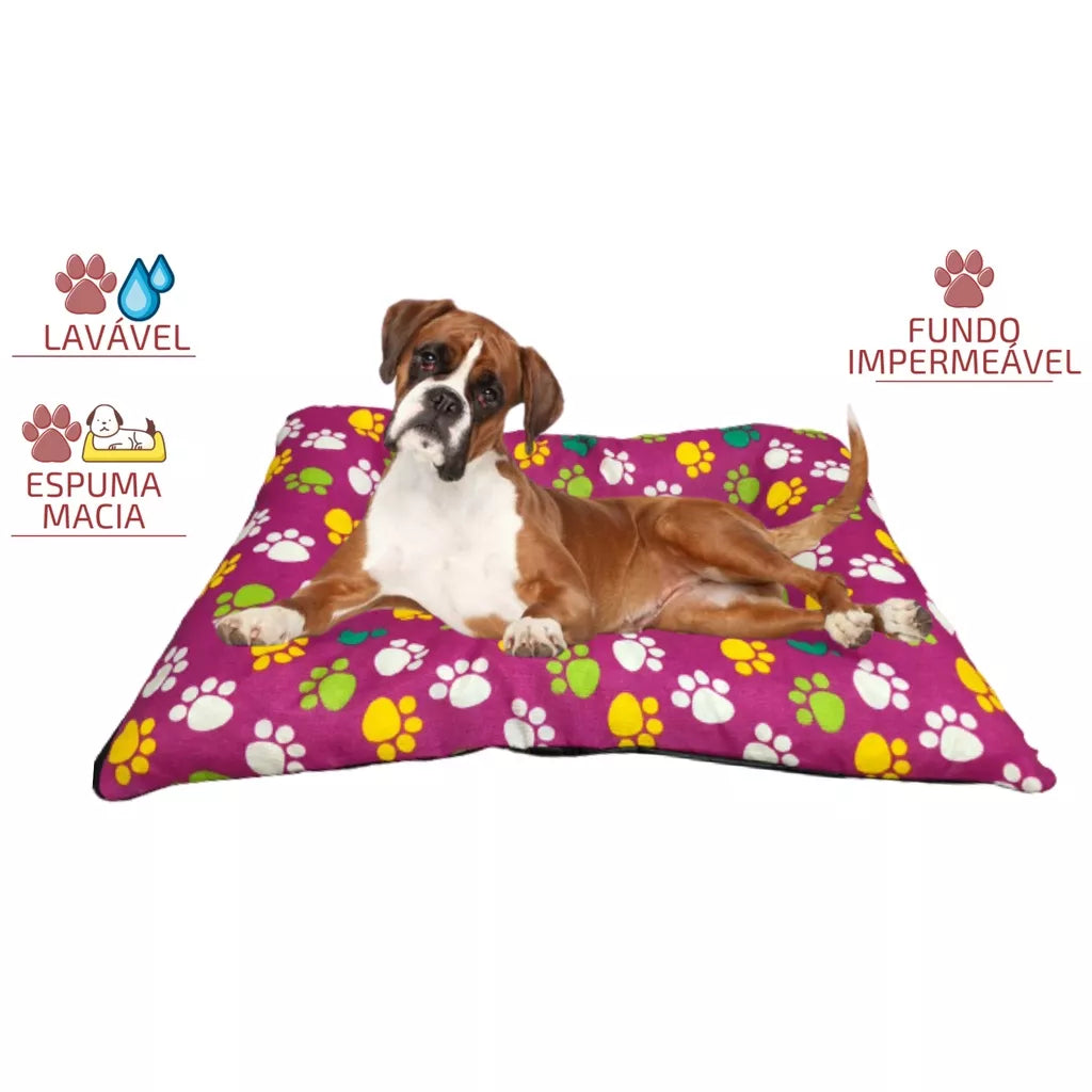 Cama Pet Para Cães e Gatos Colchonete Pet 70x50 Com Zíper Colchonete Fundo Emborrachado