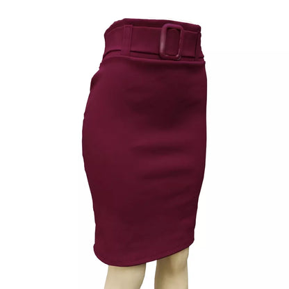 Saia Social Evangélica com Fivela Moda Secretária Feminina P M G GG EXG